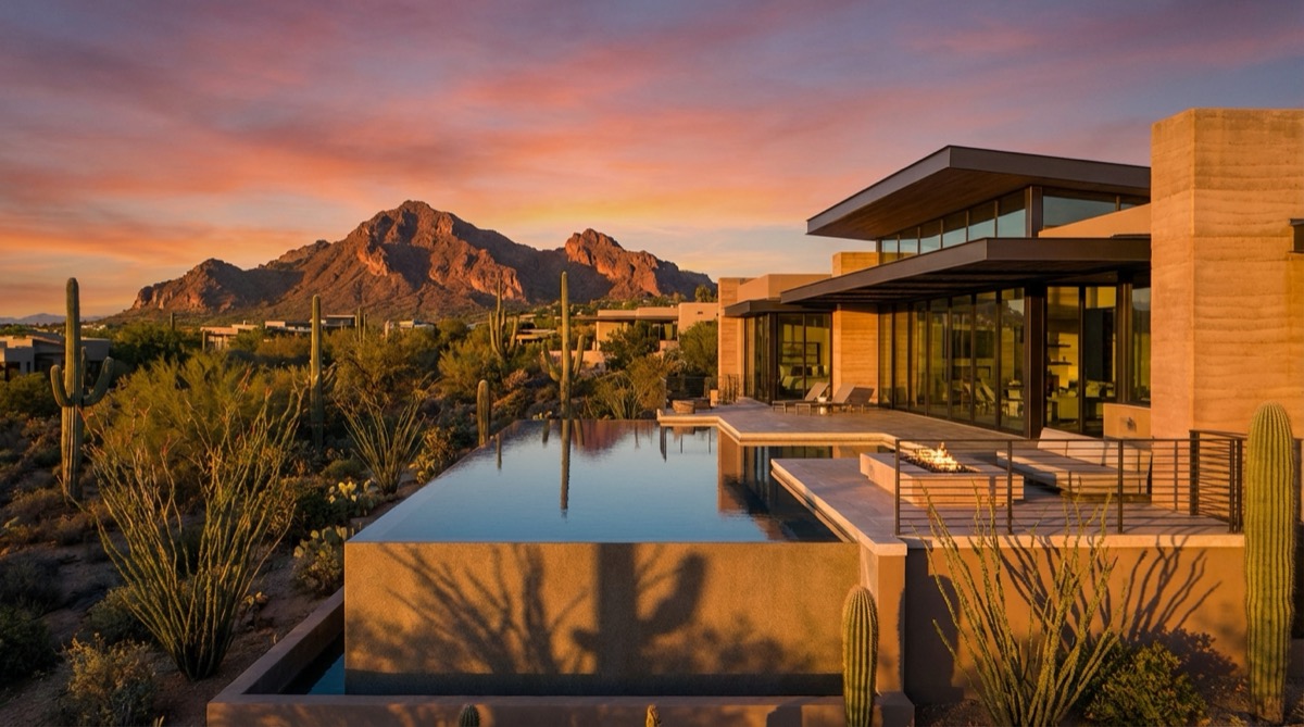 Scottsdale, Arizona skyline at golden hour